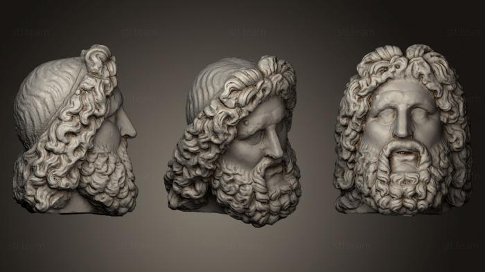 Бюсты и головы античные и исторические Голова Зевса